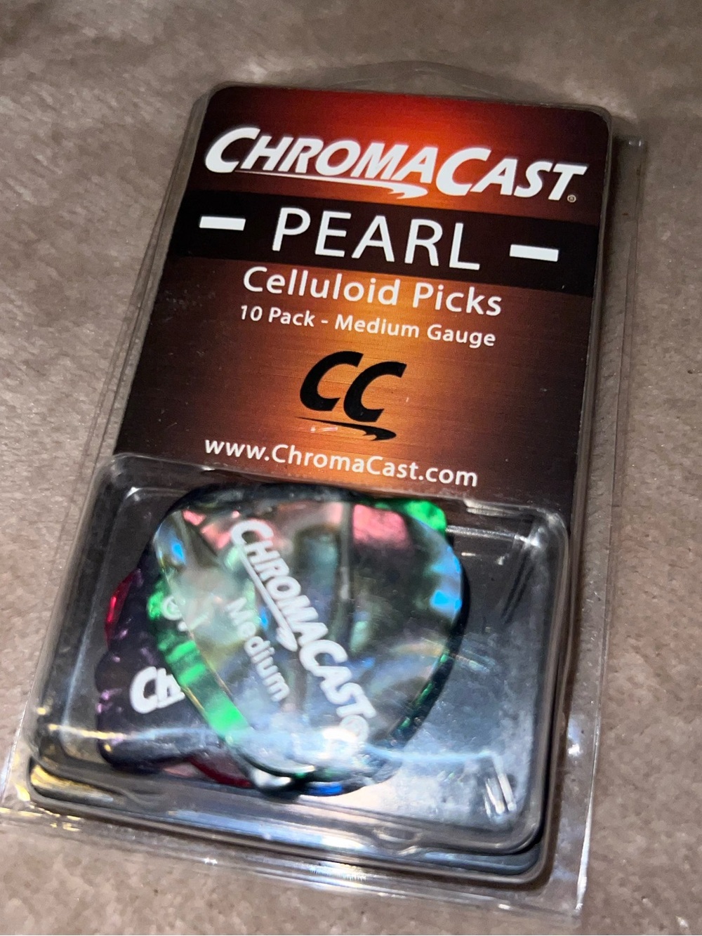 ChromaCast Pearl Celluloid Guitar Picks Pack of 10
